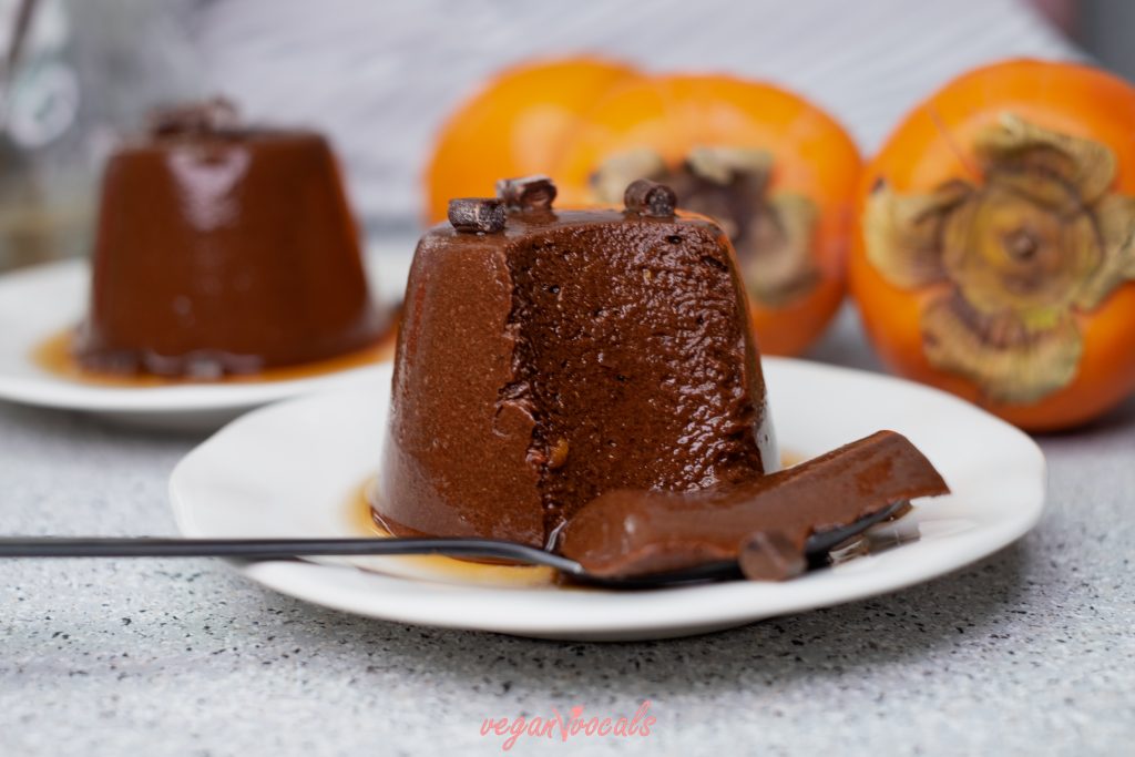2-Ingredient Persimmon Chocolate Vegan Pudding